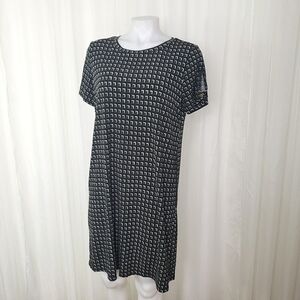 Michael Michael Kors olive green geometic print cold Nine Bri dress size medium